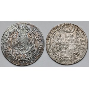 Jan II Kazimierz, Ort Gdańsk 1660 i Bydgoszcz 1667 - zestaw (2szt)