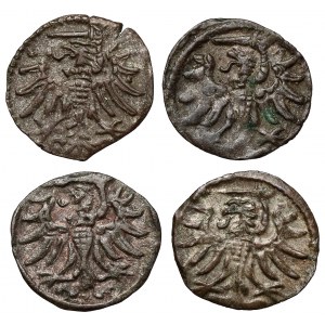 Zygmunt II August, Denary Gdańsk i Elbląg 1550-1557 - zestaw (4szt)
