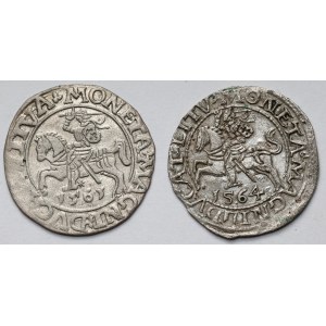 Zygmunt II August, Półgrosz Wilno 1561 i 1564 - zestaw (2szt)