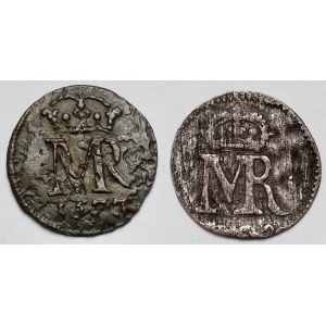 Michał Korybut, Szeląg Elbląg 1673 i Szeląg Toruń bez daty - zestaw (2szt)