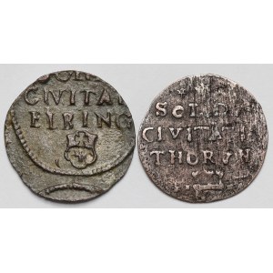 Michał Korybut, Szeląg Elbląg 1673 i Szeląg Toruń bez daty - zestaw (2szt)