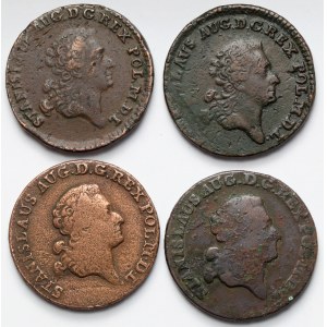 Poniatowski, Trojaki 1767-1788 - zestaw (4szt)
