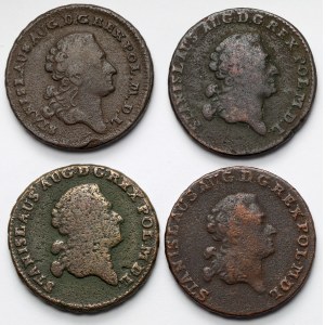 Poniatowski, Trojaki 1767-1791 - zestaw (4szt)