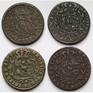 Poniatowski, Trojaki 1767-1791 - zestaw (4szt)