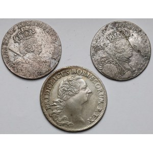 Śląsk, Wrocław, Orty 1755 i 1756 oraz 1/3 talara 1768 - zestaw (3szt)
