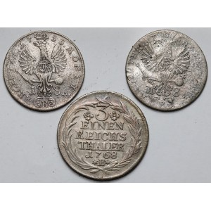Śląsk, Wrocław, Orty 1755 i 1756 oraz 1/3 talara 1768 - zestaw (3szt)