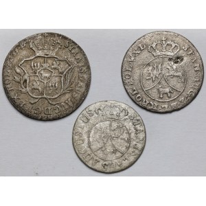 Poniatowski, 6-10 groszy i Półzłotek 1773-1795 - zestaw (3szt)