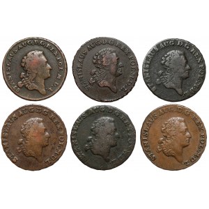 Poniatowski, Trojaki 1766-1792, w tym Z KRAIOWEY - zestaw (6szt)