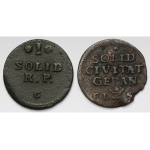 Poniatowski, Szelągi Gdańsk 1766 i Warszawa 1768 - zestaw (2szt)