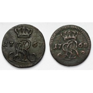 Poniatowski, Szeląg 1768 i Półgrosz 1767 - zestaw (2szt)