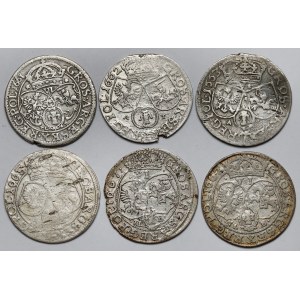 Jan II Kazimierz, Szóstaki 1661-1667 - zestaw (6szt)