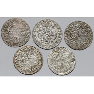 Jan II Kazimierz, Szóstaki 1661-1667 - zestaw (5szt)