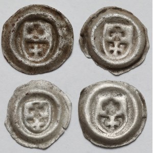 Kazimierz IV Jagiellończyk, Brakteat Elbląg - zestaw (4szt)