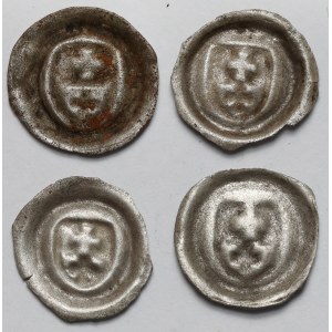 Kazimierz IV Jagiellończyk, Brakteat Elbląg - zestaw (4szt)