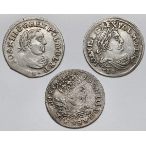 Jan III Sobieski, Szóstaki Bydgoszcz i Kraków 1681-1685 - zestaw (3szt)
