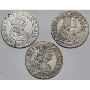 Jan II Kazimierz, Szóstaki 1660-1667 - zestaw (3szt)