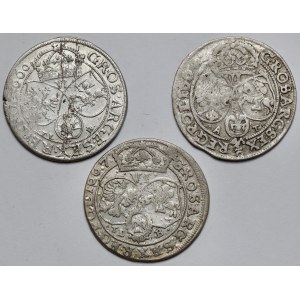 Jan II Kazimierz, Szóstaki 1660-1667 - zestaw (3szt)