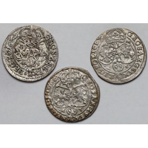 Jan II Kazimierz, Szóstaki 1664-1666 - zestaw (3szt)