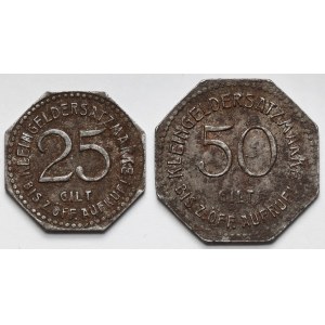 Habelschwerdt (Bystrzyca Kłodzka) 25-50 fenigów bez daty - zestaw (2szt)