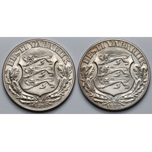Estonia, 2 krooni 1930-1932 - zestaw (2szt)