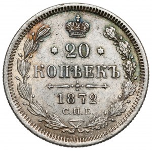 Rosja, Aleksander II, 20 kopiejek 1872, Petersburg