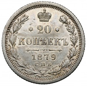 Rosja, Aleksander II, 20 kopiejek 1879, Petersburg