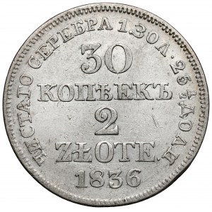 30 kopiejek = 2 złote 1836 MW, Warszawa