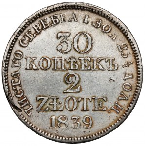 30 kopiejek = 2 złote 1839 MW, Warszawa