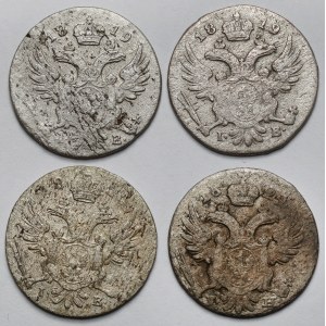5 groszy polskich 1819-1829 - zestaw (4szt)