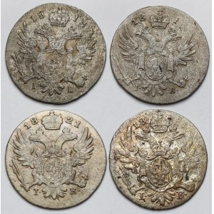 5 groszy polskich 1818-1821? - zestaw (4szt)