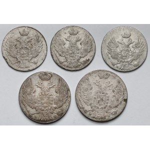 5-10 groszy 1840 MW - zestaw (5szt)