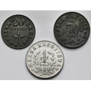 Kowel, 50. Pułk Strzelców Kresowych - 20-50 groszy i 1 złoty - zestaw (3szt)