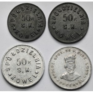 Kowel i Przemyśl - 20-50 groszy i 1 złoty - zestaw (4szt)