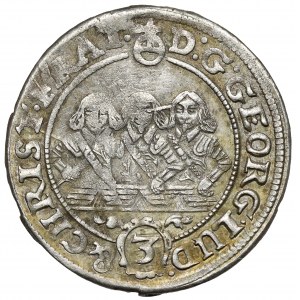 Śląsk, Trzej Bracia, 3 krajcary 1657 EW, Brzeg