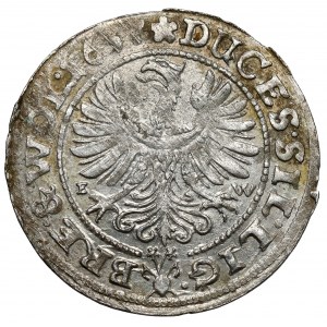 Śląsk, Trzej Bracia, 3 krajcary 1657 EW, Brzeg