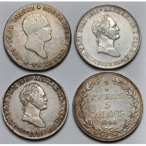 5 złotych 1817-1840 - zestaw (4szt)