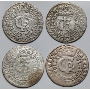 Jan II Kazimierz, Tymf 1663-1666 - zestaw (4szt)