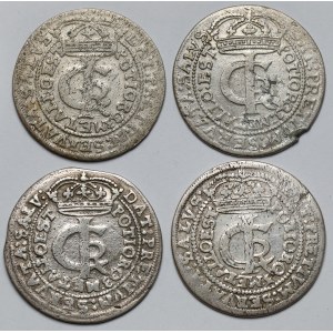 Jan II Kazimierz, Tymf 1663-1666 - zestaw (4szt)