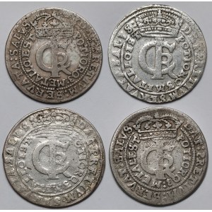 Jan II Kazimierz, Tymf 1663-1664 - zestaw (4szt)