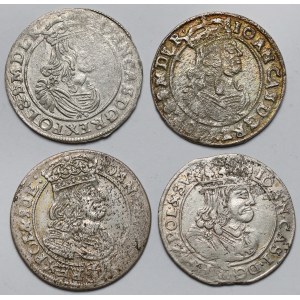 Jan II Kazimierz, Szóstaki 1663-1667 - zestaw (4szt)