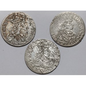 Jan II Kazimierz, Szóstaki 1657-1662 - zestaw (3szt)