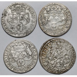 Jan II Kazimierz, Szóstaki 1657-1661 - zestaw (4szt)