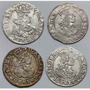 Jan II Kazimierz, Szóstaki 1661-1665 - zestaw (4szt)
