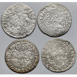 Jan II Kazimierz, Szóstaki 1661-1665 - zestaw (4szt)