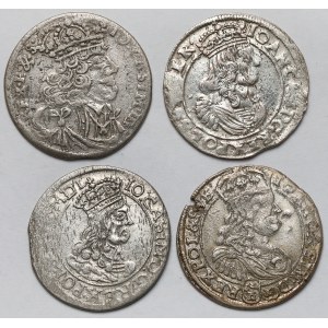 Jan II Kazimierz, Szóstaki 1657-1667 - zestaw (4szt)
