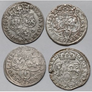 Jan II Kazimierz, Szóstaki 1657-1667 - zestaw (4szt)