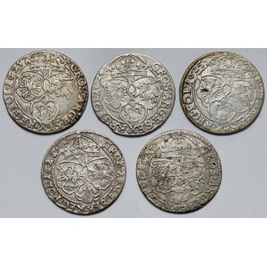 Zygmunt III Waza, Szóstak Kraków 1623-1627 - zestaw (5szt)
