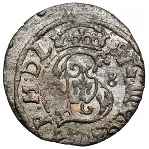 Zygmunt III Waza, Szeląg Wilno 1618 - Bogoria - REX P
