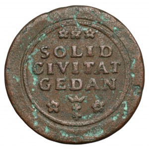 Żeton w formie Szeląga Gdańskiego 1715 (XIX w.)