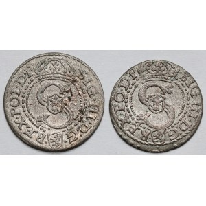 Zygmunt III Waza, Szeląg Malbork 1592 i 1596 - zestaw (2szt)